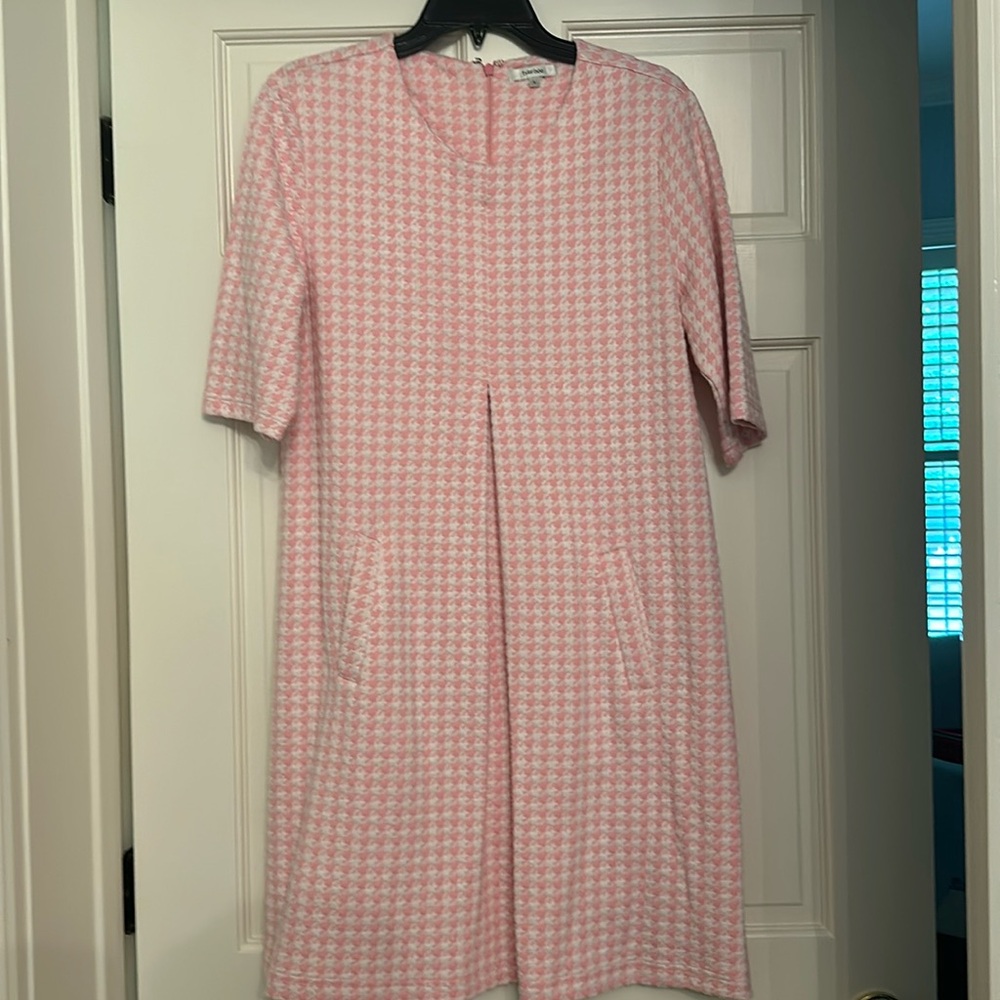 Pink houndstooth cotton Tyler Boe dress